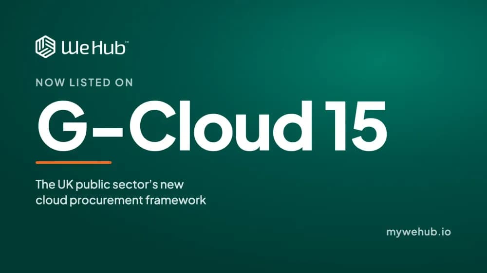 Preview card for the article: WeHub is listed on G-Cloud 15, the UK public sector's new cloud procurement framework