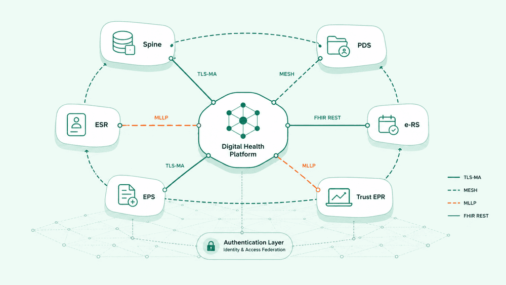 Preview card for the article: Healthcare API Integration in the NHS: The Architecture Patterns That Actually Hold Up