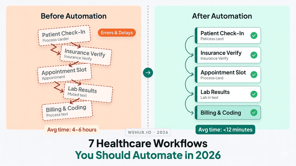 Preview card for the article: 7 Healthcare Workflows You Should Automate in 2026